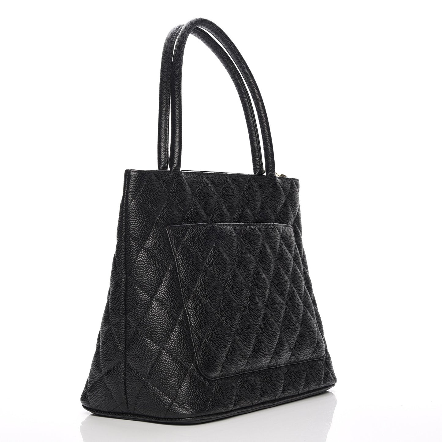 Caviar Quilted Medallion Tote Black