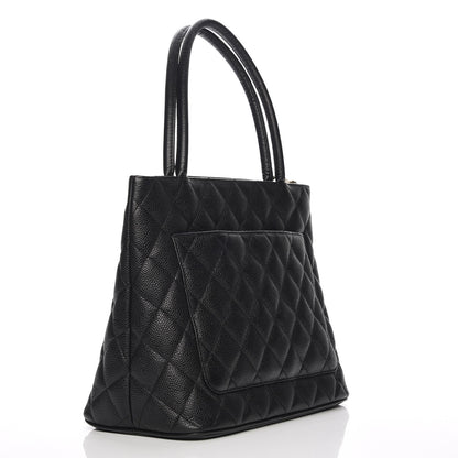 Chanel Caviar Quilted Medallion Tote Black 3 of 7