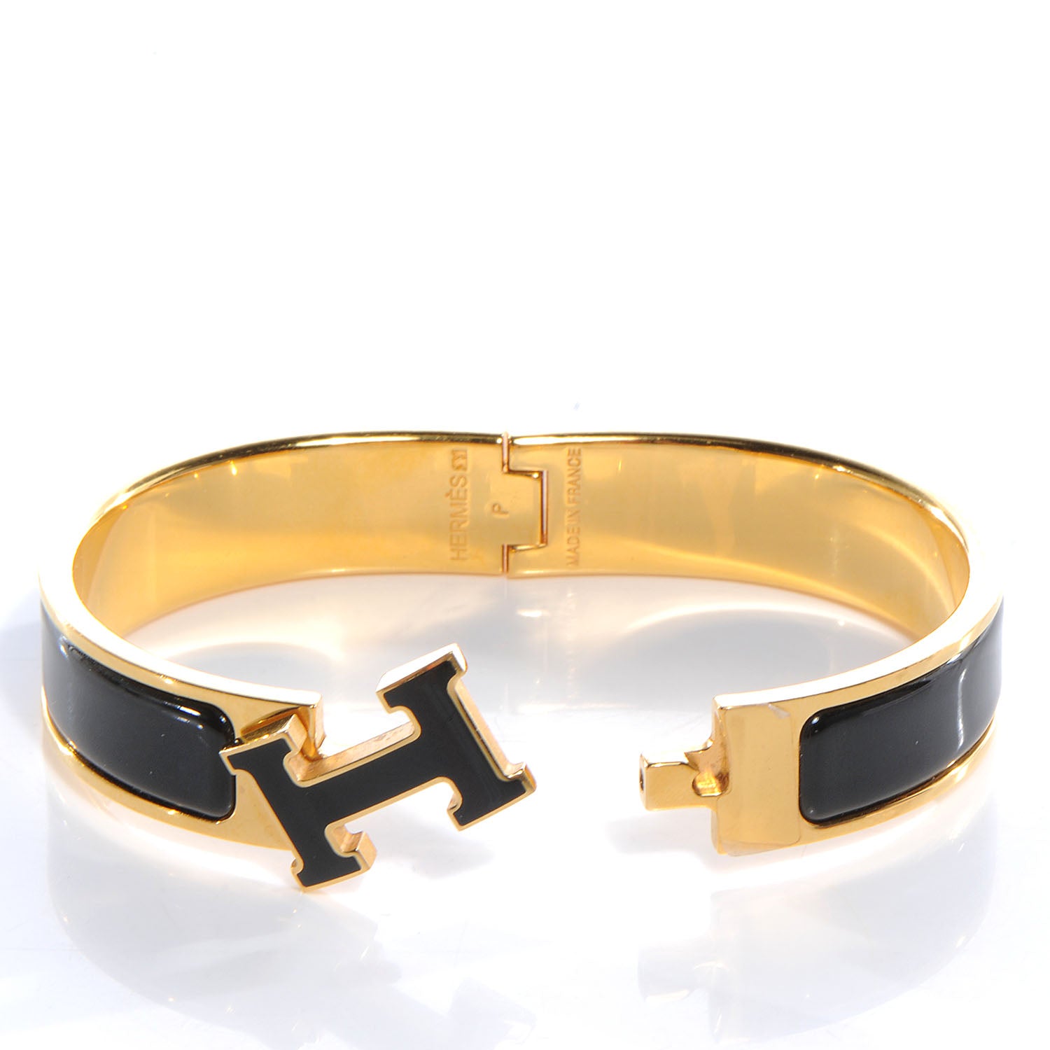 Hermes Enamel Narrow Clic Clac H Bracelet PM Black 3 of 5