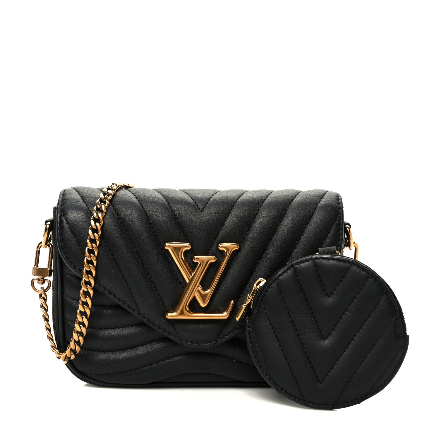 Louis Vuitton Calfskin New Wave Multi Pochette Black 10 of 11
