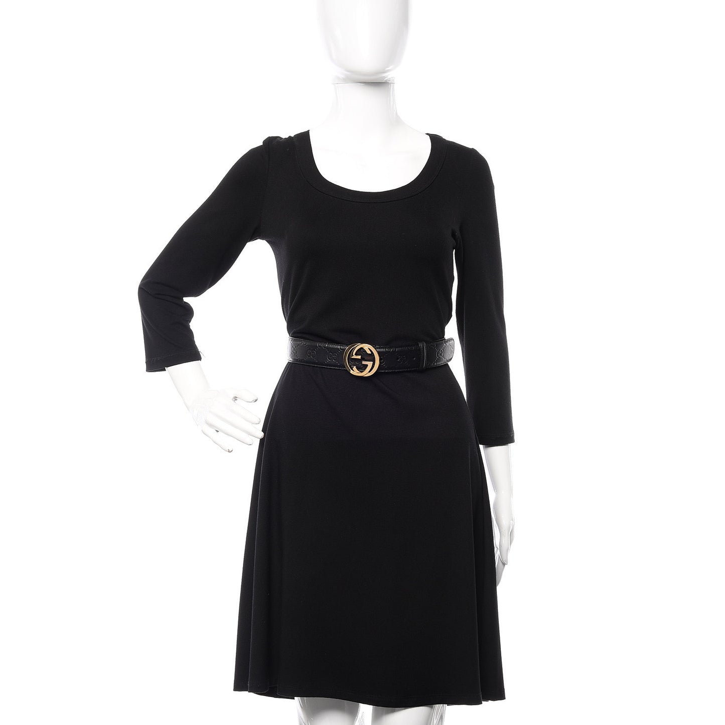 Guccissima Signature Interlocking G 37mm Belt 85 34 Black