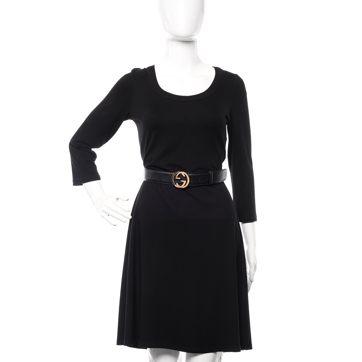 Gucci Guccissima Signature Interlocking G 37mm Belt 85 34 Black 2 of 9