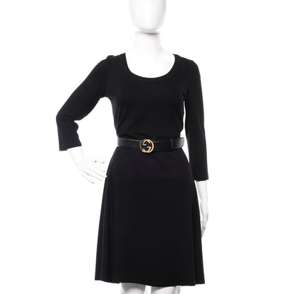 Gucci Guccissima Signature Interlocking G 37mm Belt 85 34 Black 2 of 9