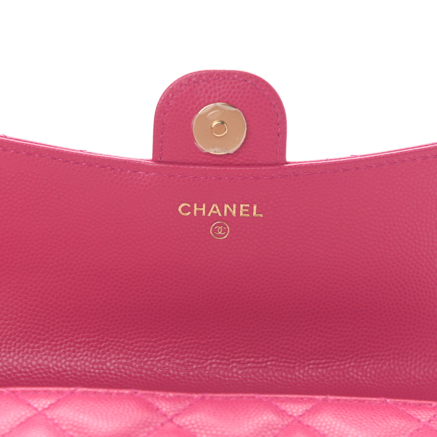 Chanel Caviar Quilted Flap Phone Holder With Chain Pink 7 of 13