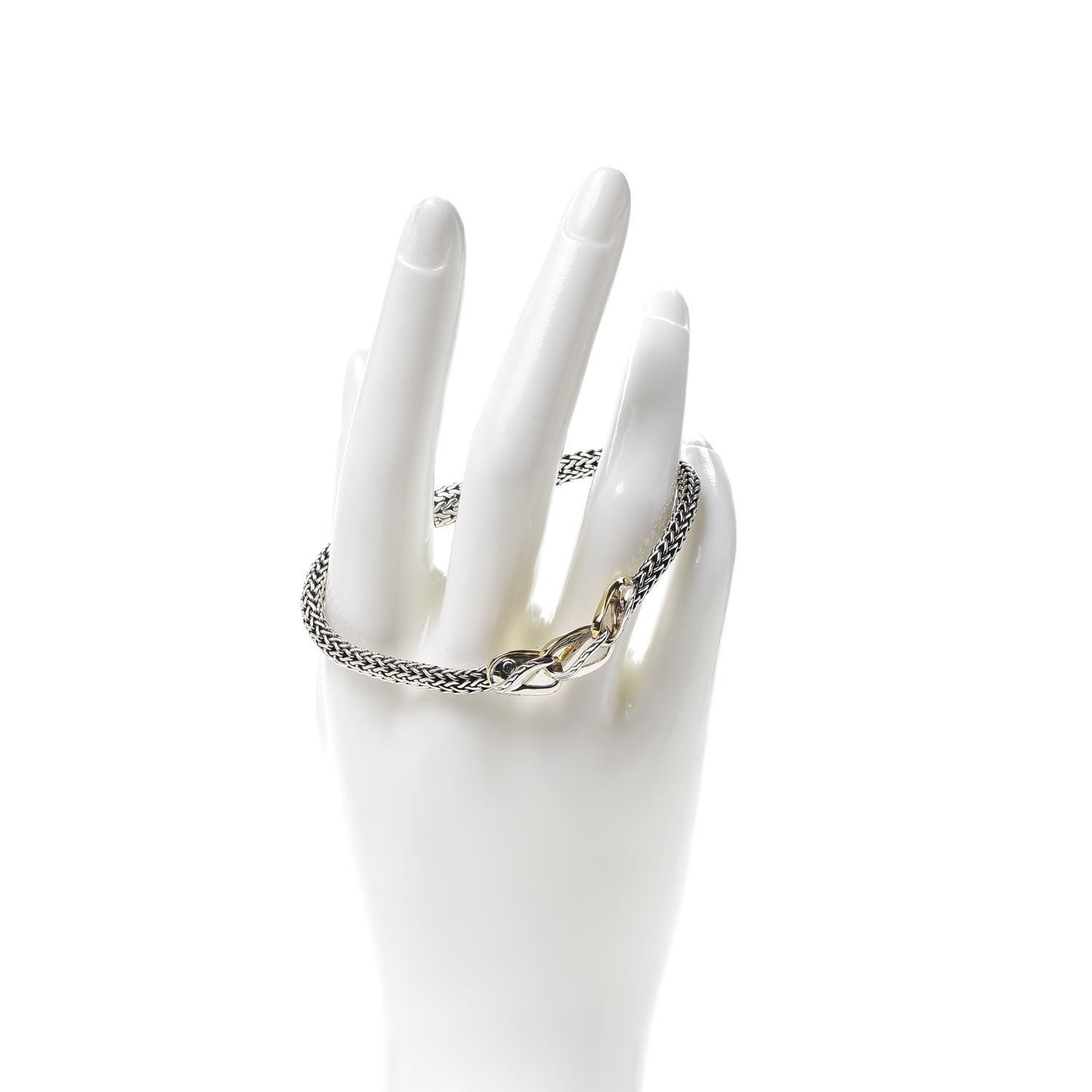 John Hardy Sterling Silver 18K Yellow Gold Reversible Asli Classic Chain Clasp Bracelet 2 of 6