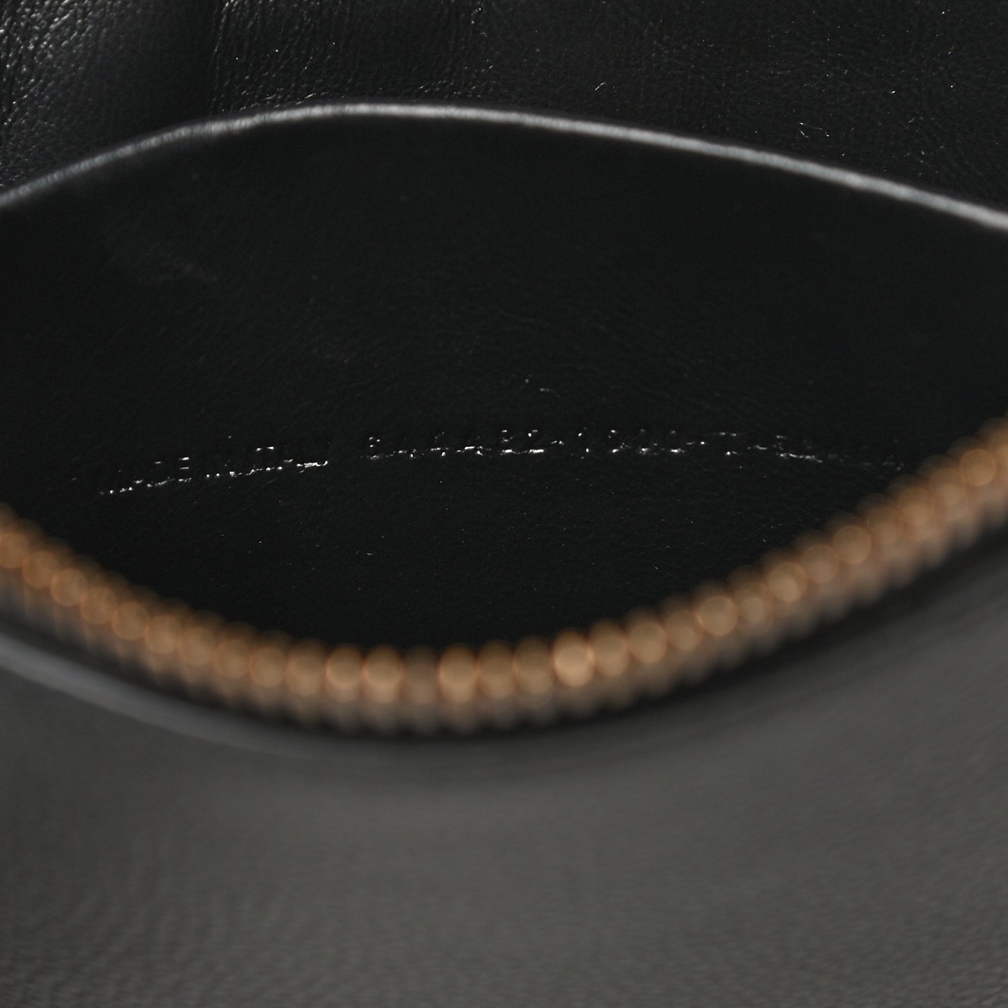 Grained Calfskin Neo Classic Gold Hardware Zip Around Crossbody Black