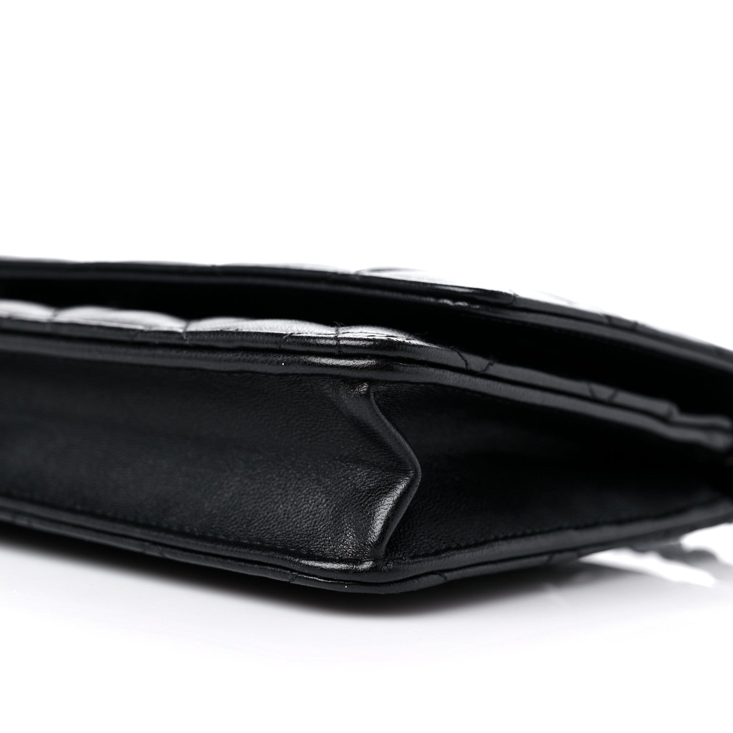 Chanel Lambskin Quilted Wallet On Chain WOC So Black 10 of 11