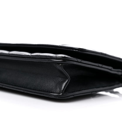 Chanel Lambskin Quilted Wallet On Chain WOC So Black 10 of 11