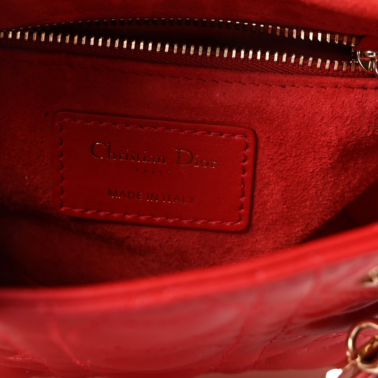 Christian Dior Calfskin Cannage Dioramour Mini Lady Dior Bag Bright Red 6 of 10