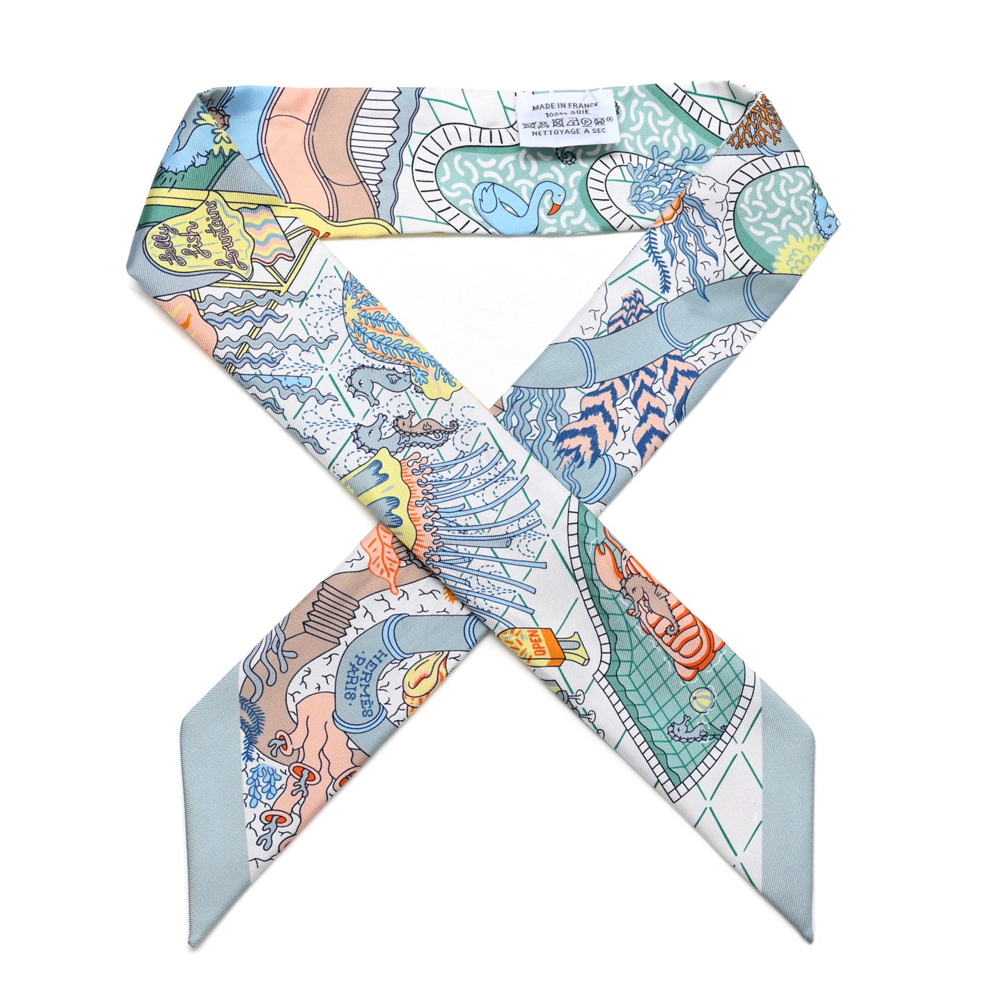 Silk Splash Park Twilly Vert De Gris Jaune Bleu