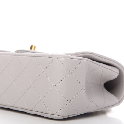 Chanel Lambskin Quilted Mini Top Handle Rectangular Flap Grey 7 of 11