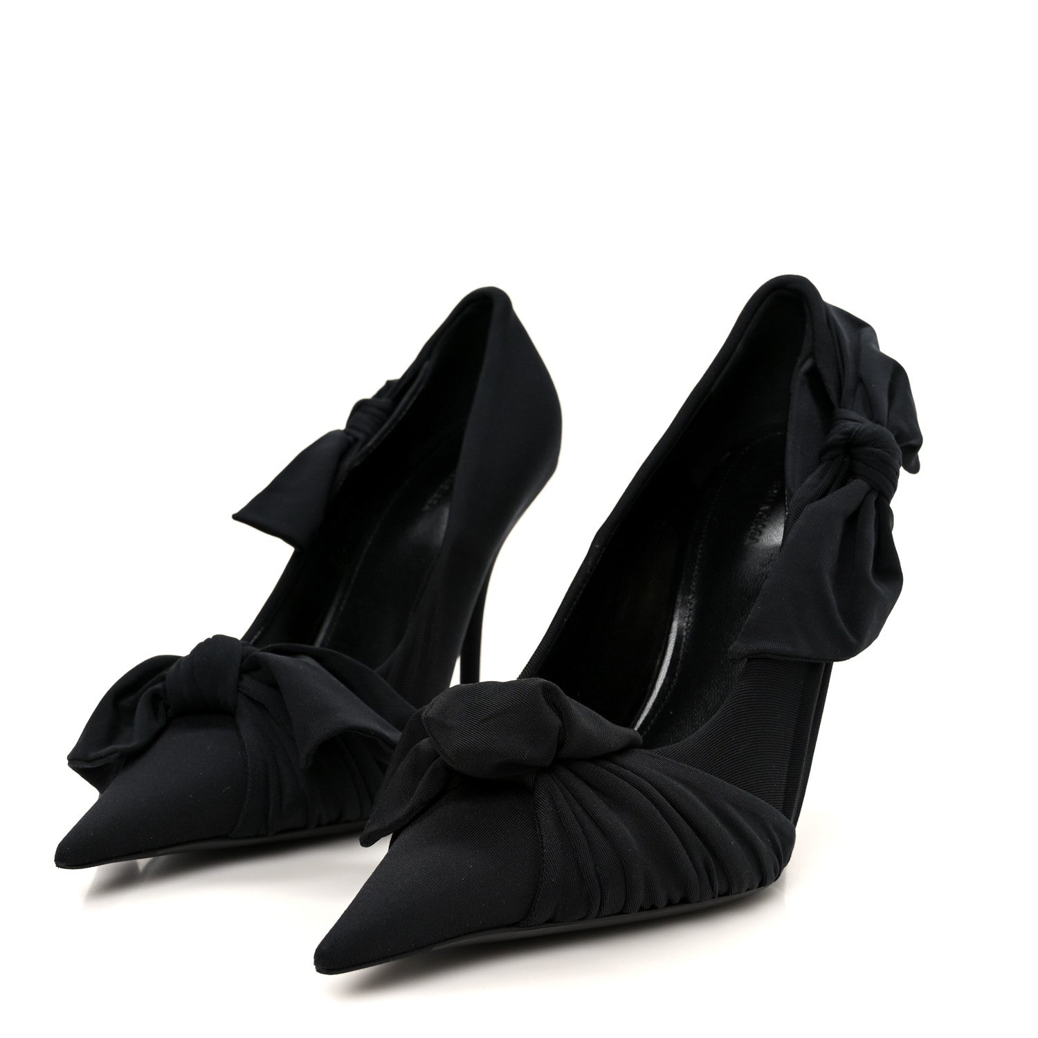 Balenciaga Stretch Cupro Nylon Jersey Knife Knot 110mm Pumps 39 Black 4 of 10