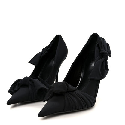 Balenciaga Stretch Cupro Nylon Jersey Knife Knot 110mm Pumps 39 Black 4 of 10