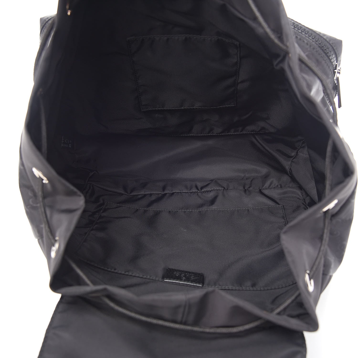 Gucci Nylon Monogram Small Single Buckle Backpack Black 5 of 10