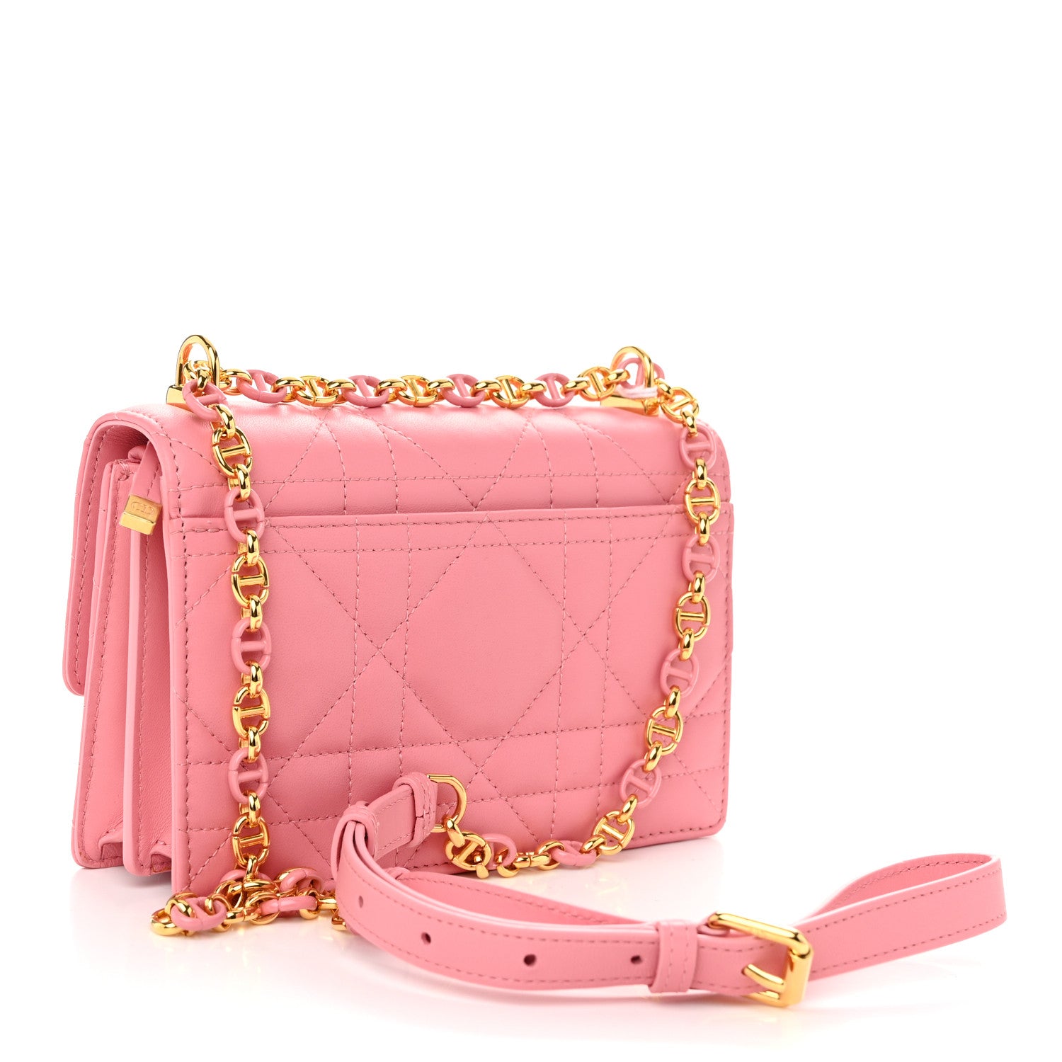 Christian Dior Lambskin Macrocannage Mini Miss Caro Bag Pink 3 of 11