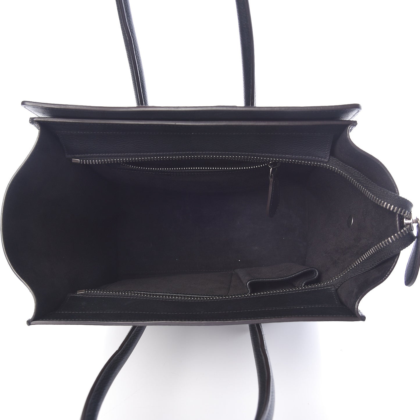 Drummed Calfskin Micro Luggage Black