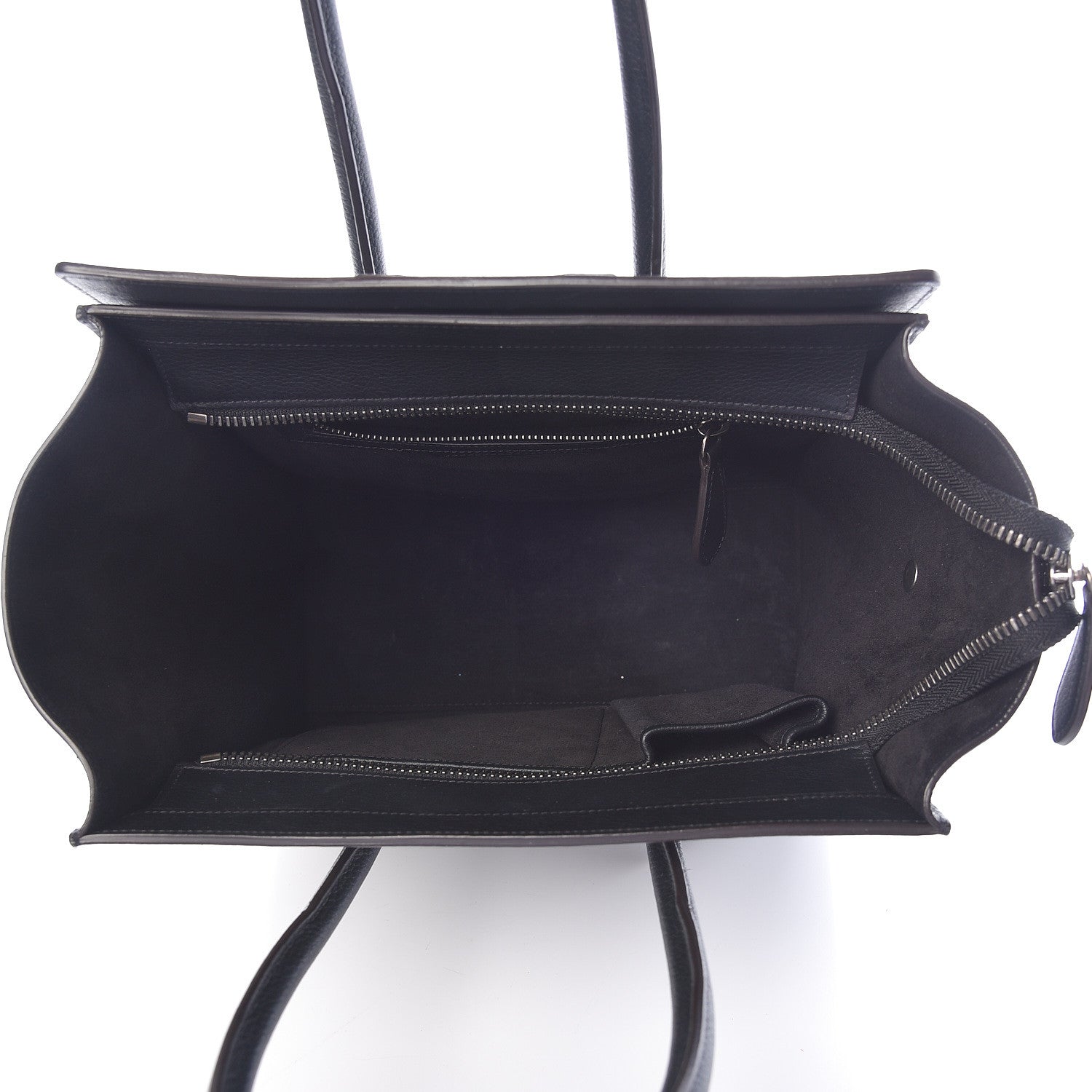 Celine Drummed Calfskin Micro Luggage Black 5 of 9