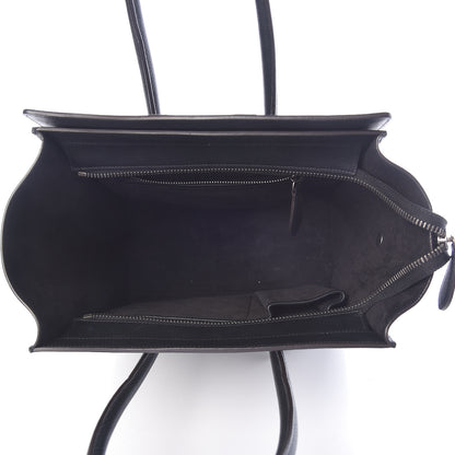 Celine Drummed Calfskin Micro Luggage Black 5 of 9