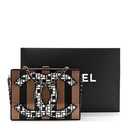 Chanel Plexiglass Crystal CC Minaudiere Clutch Black Copper 11 of 11