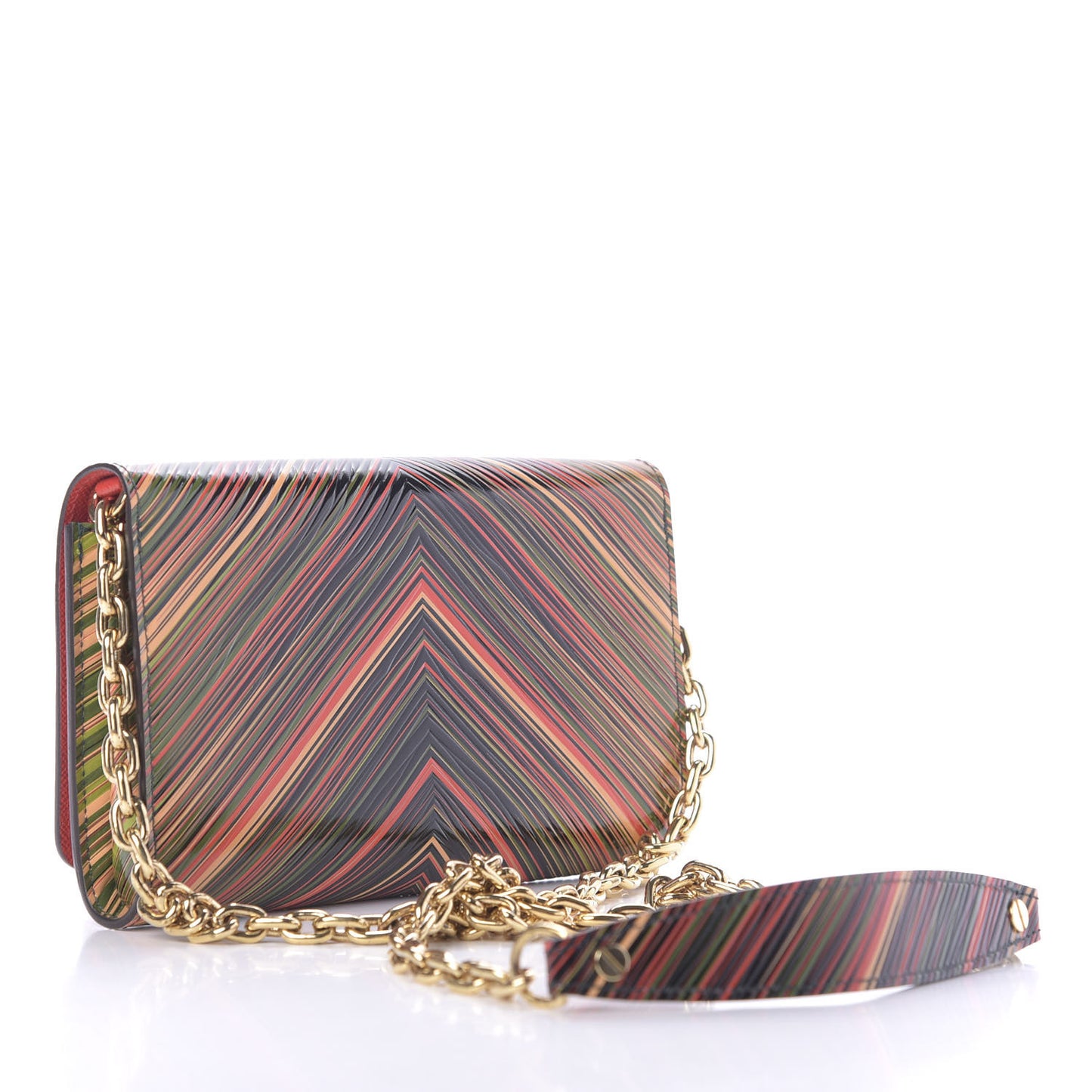 Epi Tropical Twist Chain Wallet Rose Beige