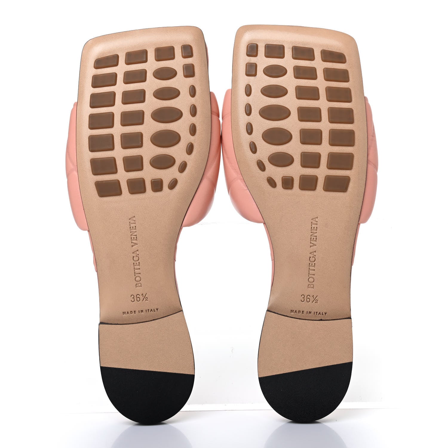 Bottega Veneta Nappa Quilted Rubber Lido Flat Sandals 36.5 Peachy 4 of 4