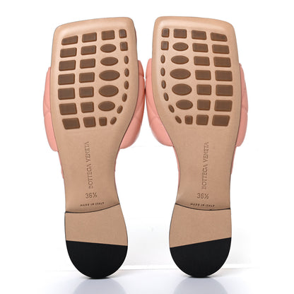 Bottega Veneta Nappa Quilted Rubber Lido Flat Sandals 36.5 Peachy 4 of 4