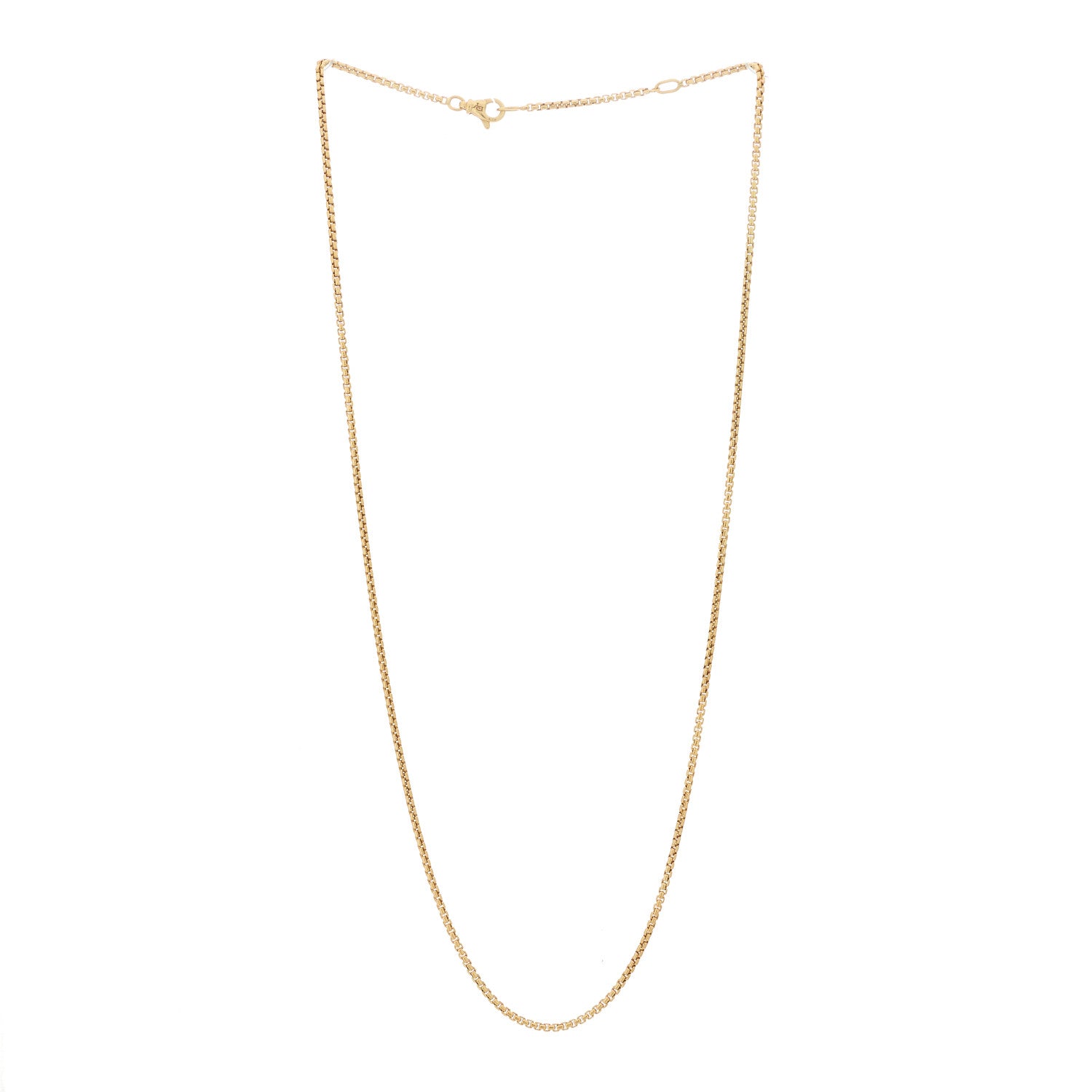 David Yurman 18K Yellow Gold 1.7mm Box Chain Necklace 20" 3 of 4