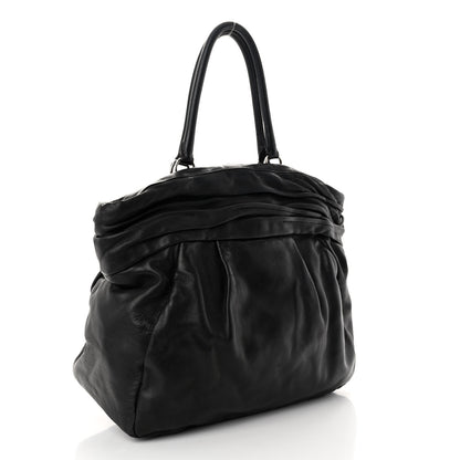 Prada Nappa Frills Tote Black 3 of 14