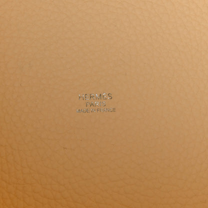 Hermes Taurillon Clemence Ostrich Touch Picotin Lock 18 PM Nata Trench 6 of 11
