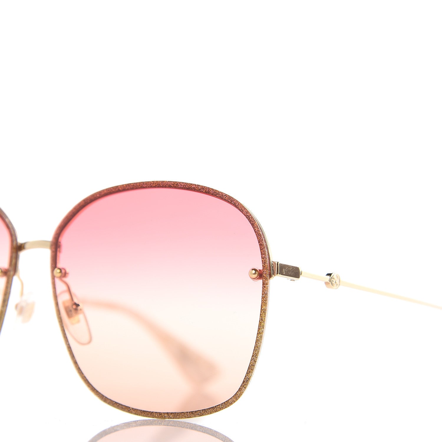 Gucci Square Frame Sunglasses GG0228S Pink 7 of 8