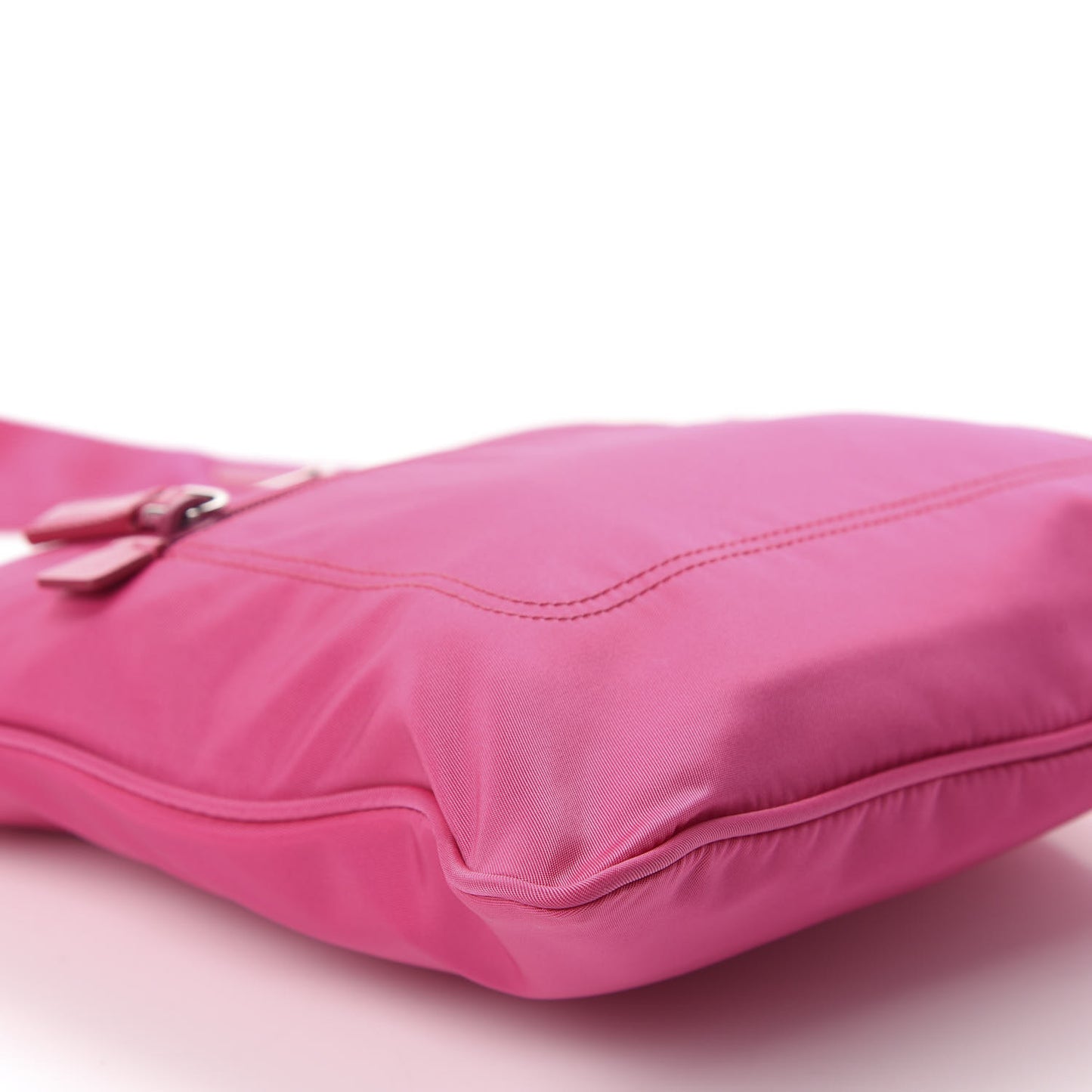 Nylon Vela Flat Messenger Bag Fuxia