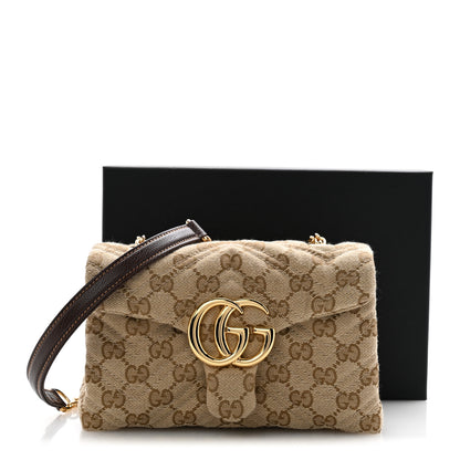 Gucci Monogram Mini GG Marmont Shoulder Bag  Sand Brown 12 of 12