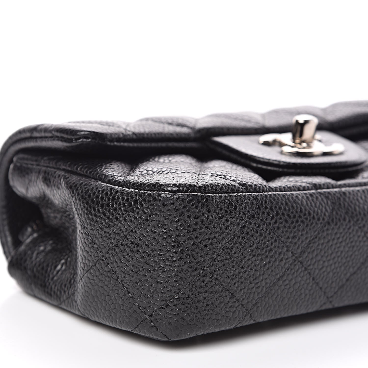 Chanel Metallic Caviar Quilted Extra Mini Flap Black 8 of 11
