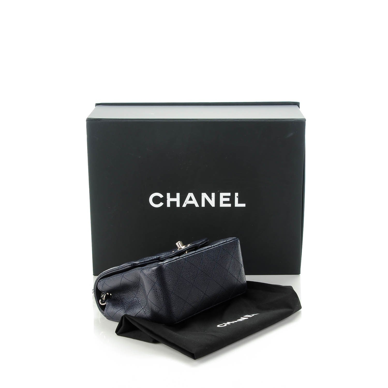 Chanel Caviar Quilted Mini Square Flap Navy 4 of 8