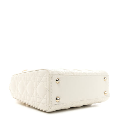 Christian Dior Lambskin Cannage Small My ABCDior Lady Dior White 4 of 19