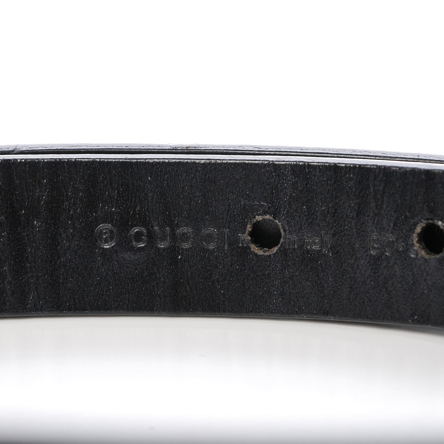 Gucci Calfskin Interlocking G Belt 80 32 Black 6 of 7