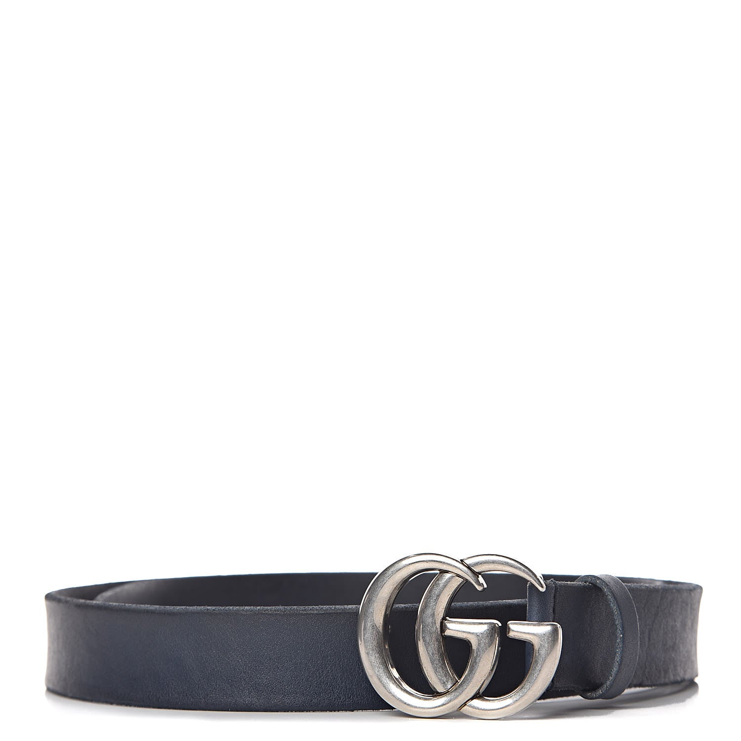 Gucci Cuoio Toscano Nickel Double G 30mm Belt 100 40 Blue 1 of 6