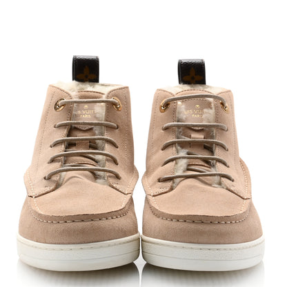 Louis Vuitton Suede Calfskin Minnea Sneaker Boot 38 Beige 2 of 10