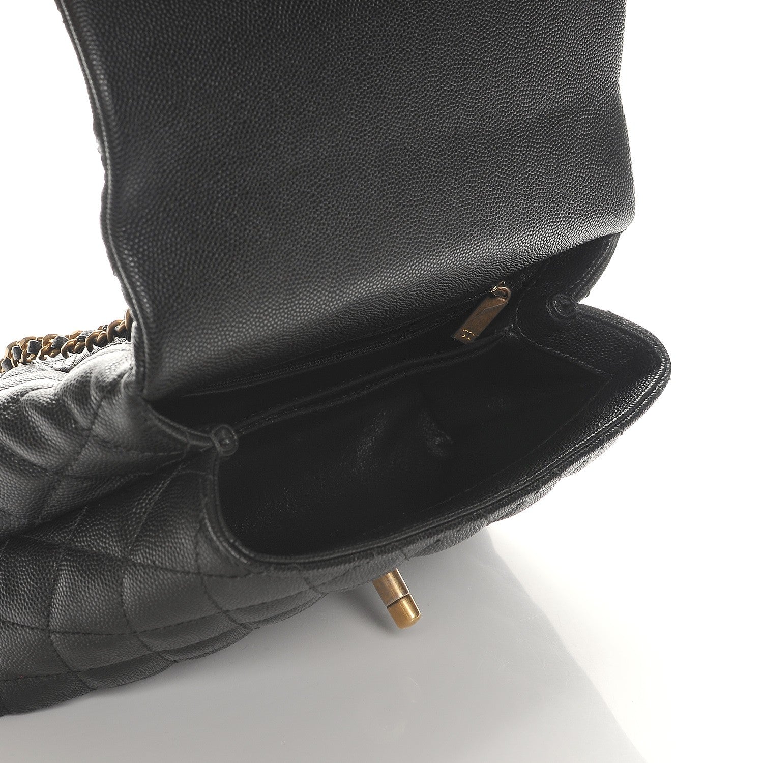 Chanel Caviar Lizard Quilted Mini Coco Handle Flap Black 5 of 7