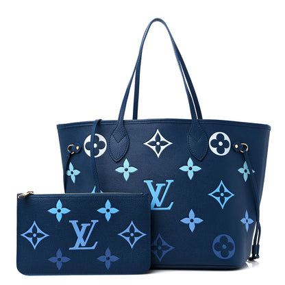 Louis Vuitton Empreinte Monogram Giant Neverfull MM Degrade Bleu 1 of 10