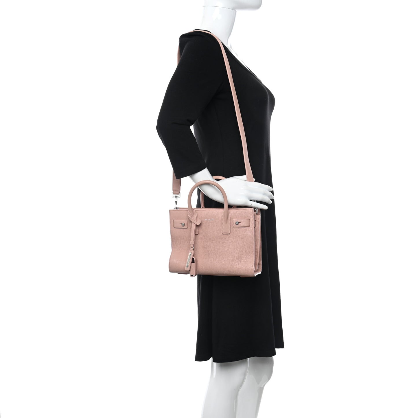 Grained Calfskin Nano Supple Sac De Jour Antique Rose