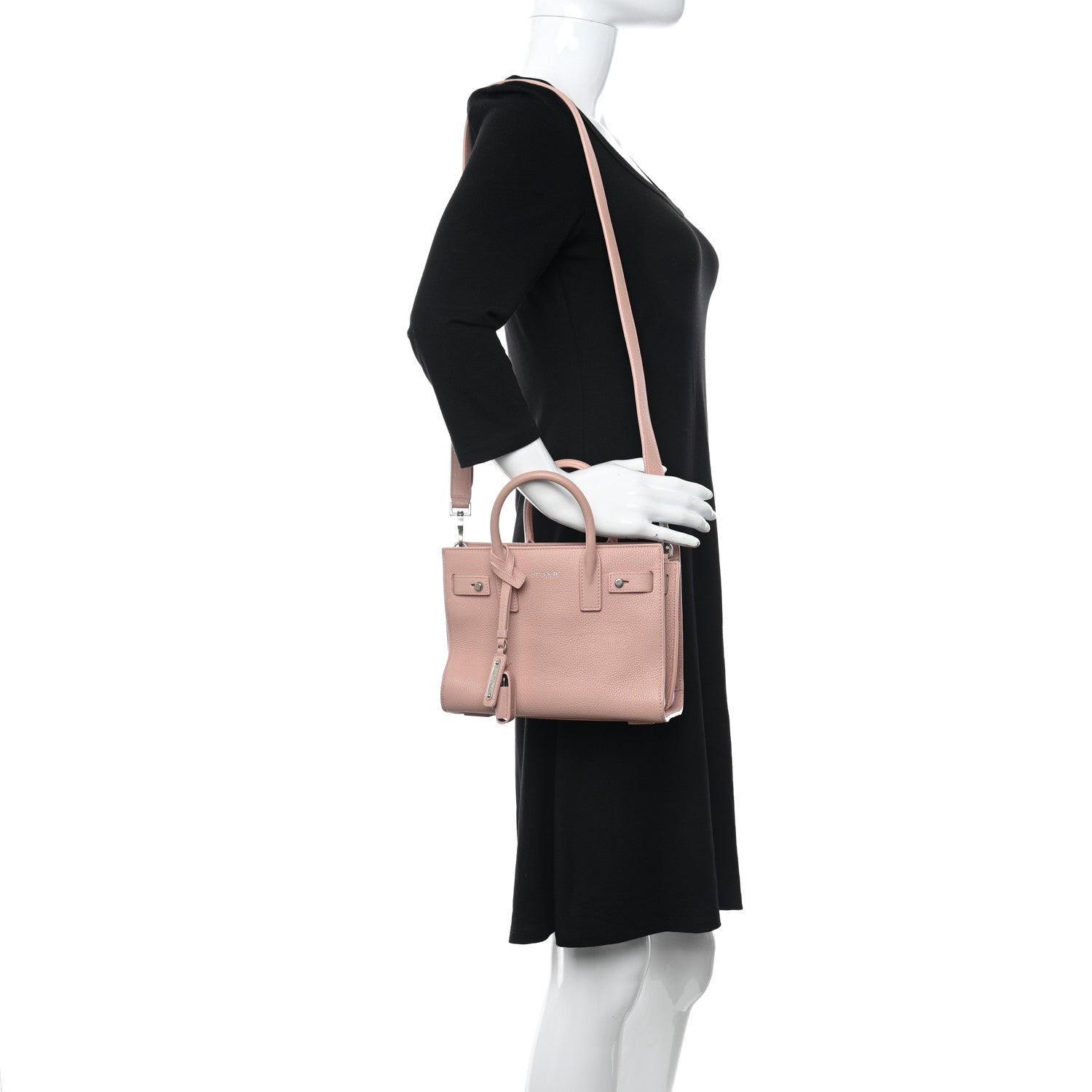 Saint Laurent Grained Calfskin Nano Supple Sac De Jour Antique Rose 2 of 9
