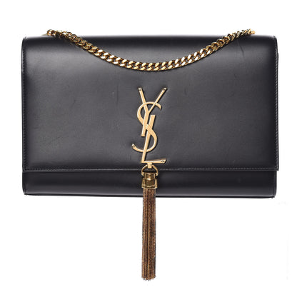 Saint Laurent Smooth Calfskin Medium Classic Monogram Kate Tassel Satchel Black 1 of 20