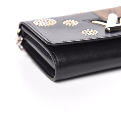 Louis Vuitton Calfskin Reverse Monogram Studded Night Lights Twist Chain Wallet 8 of 10