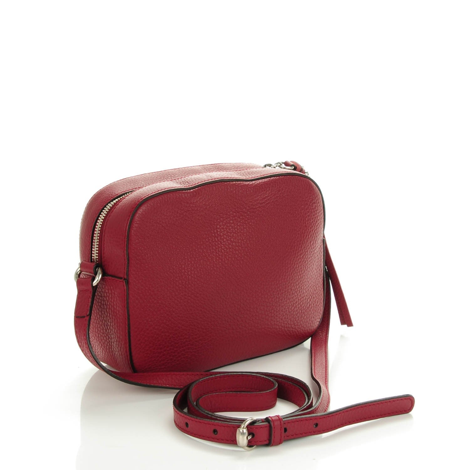 Gucci Pebbled Calfskin Studded Small Soho Disco Bag Soft Burgundy 3 of 7