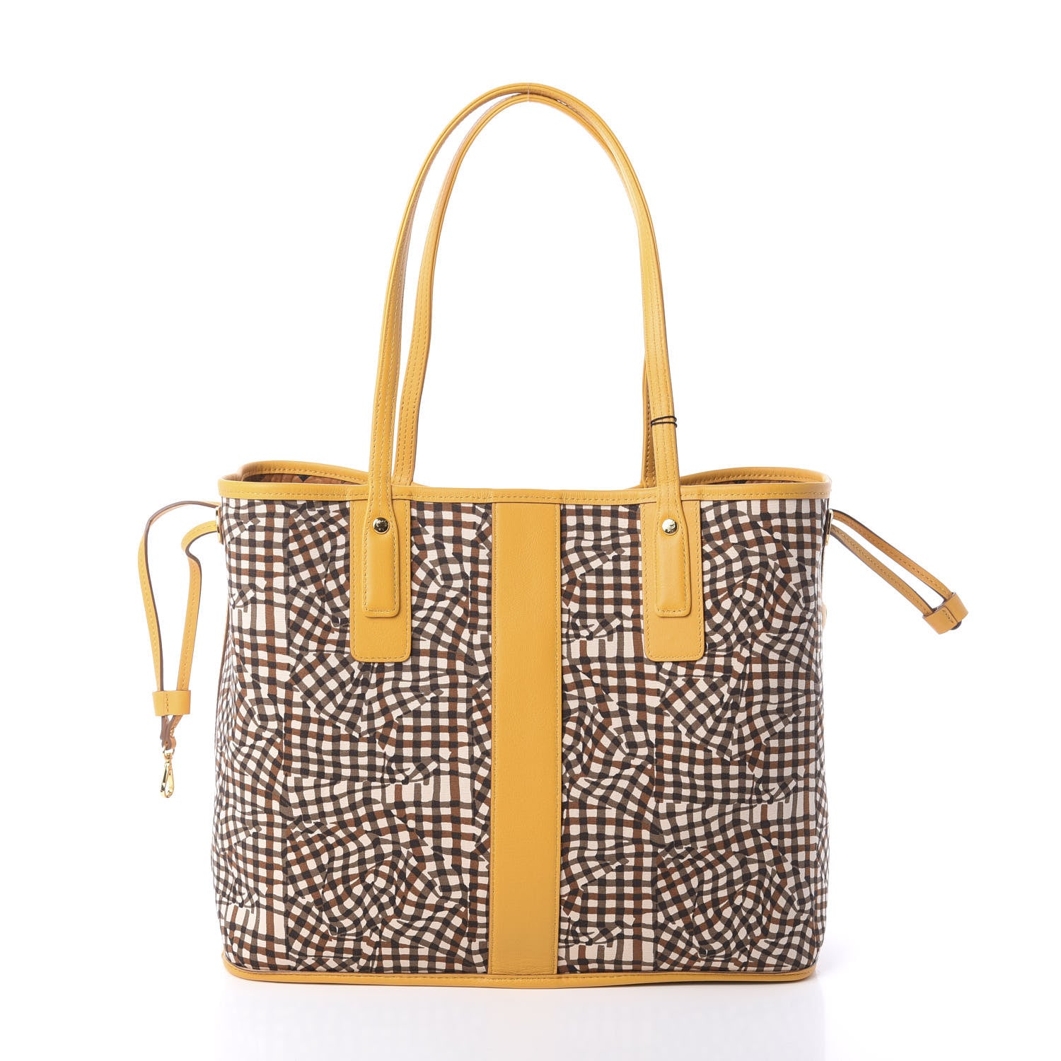 MCM Visetos Medium Liz Reversible Shopper Tote Cognac Yellow 4 of 15