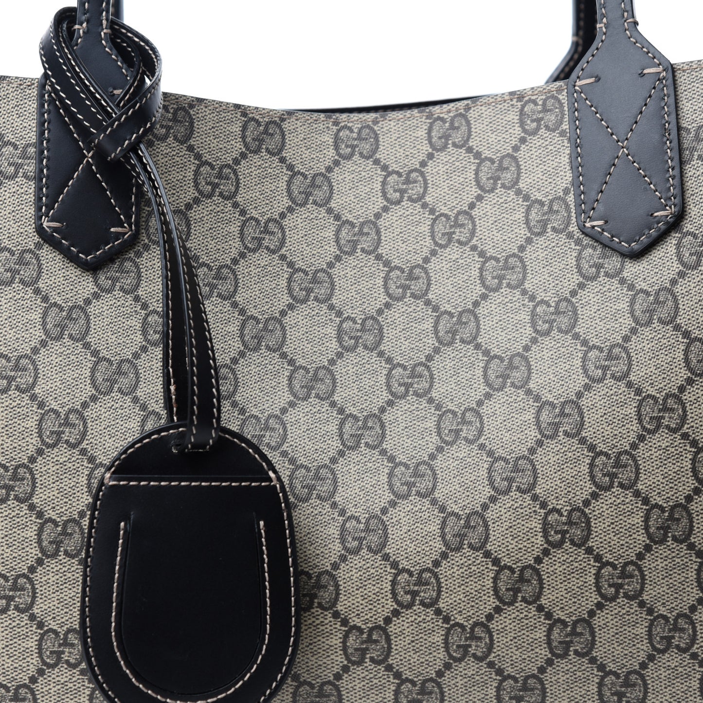 Calfskin GG Supreme Monogram Medium Reversible Tote Black