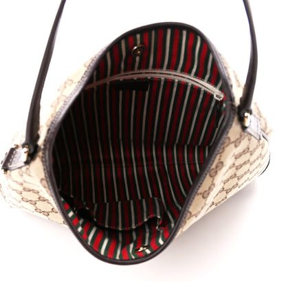 Gucci Monogram Medium New Britt Hobo Dark Brown 5 of 11