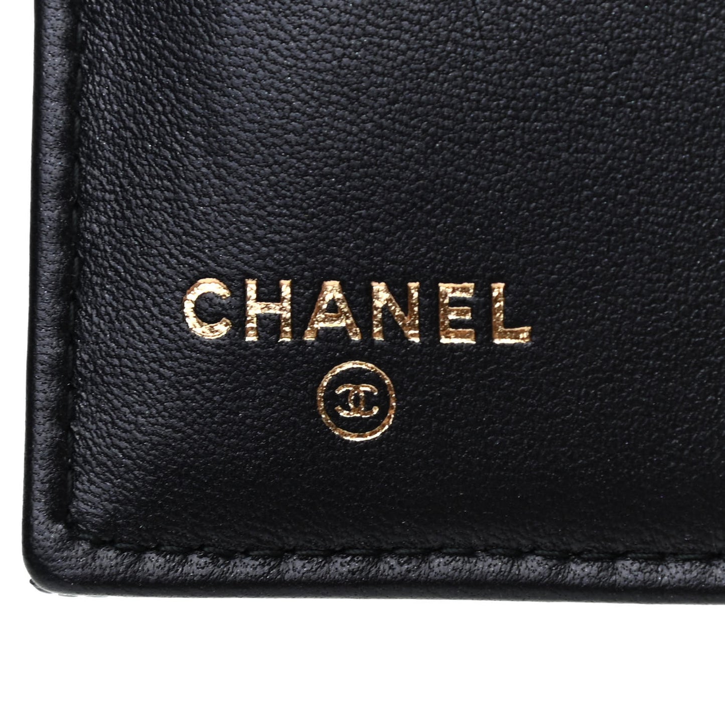 Lizard Small Golden Class Flap Wallet Black