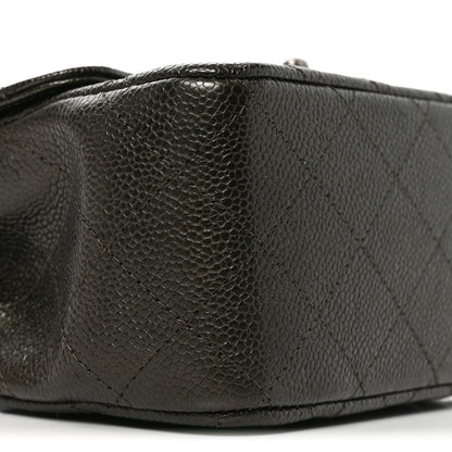 Chanel Caviar Quilted Mini Square Flap Dark Charcoal 9 of 11